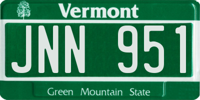 VT license plate JNN951