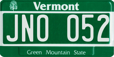 VT license plate JNO052