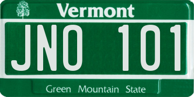 VT license plate JNO101