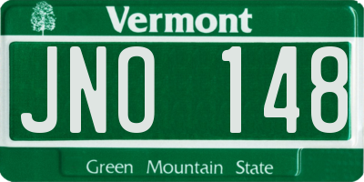 VT license plate JNO148