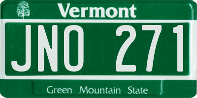 VT license plate JNO271