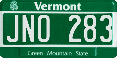 VT license plate JNO283