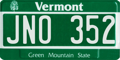 VT license plate JNO352