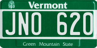 VT license plate JNO620