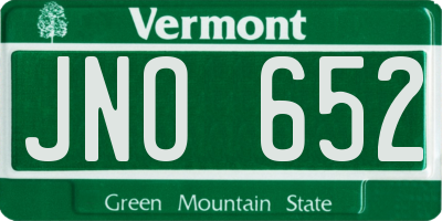 VT license plate JNO652