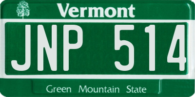 VT license plate JNP514