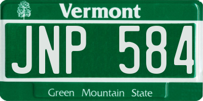 VT license plate JNP584