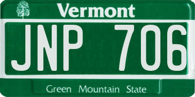 VT license plate JNP706