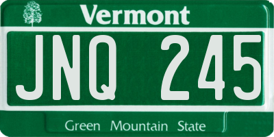 VT license plate JNQ245