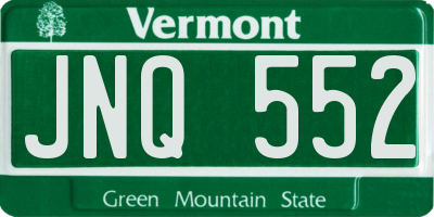 VT license plate JNQ552