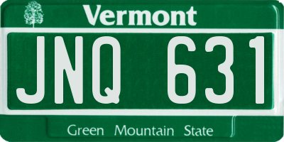 VT license plate JNQ631