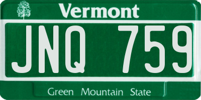 VT license plate JNQ759