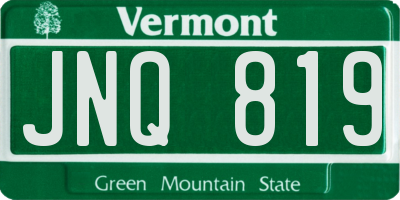VT license plate JNQ819