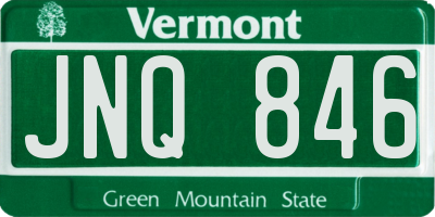 VT license plate JNQ846