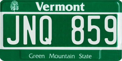 VT license plate JNQ859