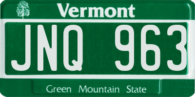 VT license plate JNQ963