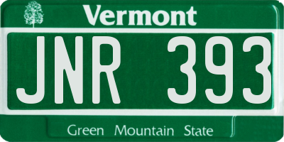 VT license plate JNR393