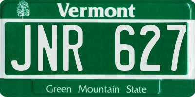 VT license plate JNR627