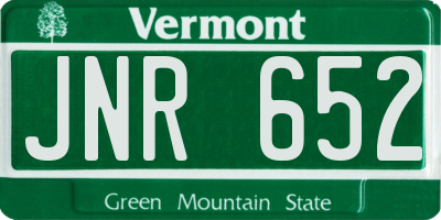 VT license plate JNR652