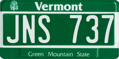 VT license plate JNS737