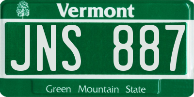 VT license plate JNS887
