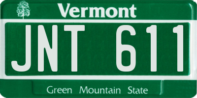 VT license plate JNT611