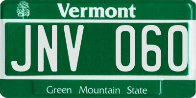 VT license plate JNV060