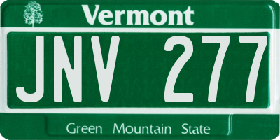VT license plate JNV277