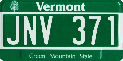 VT license plate JNV371