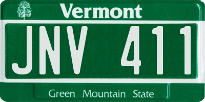 VT license plate JNV411