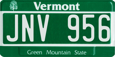 VT license plate JNV956