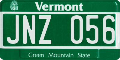 VT license plate JNZ056