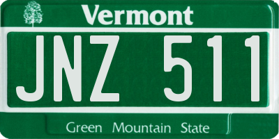VT license plate JNZ511