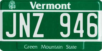VT license plate JNZ946