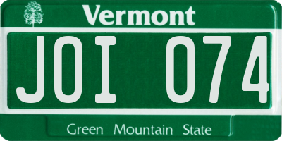 VT license plate JOI074