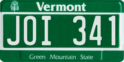 VT license plate JOI341