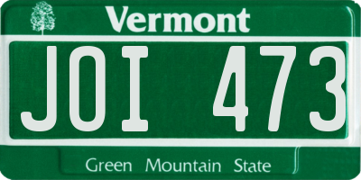 VT license plate JOI473