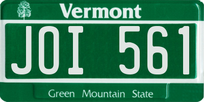 VT license plate JOI561