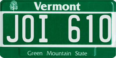 VT license plate JOI610