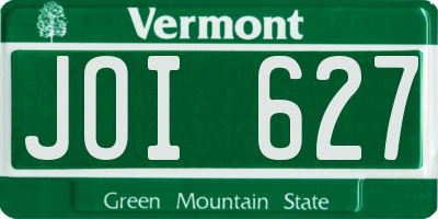 VT license plate JOI627