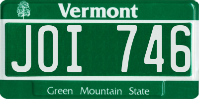 VT license plate JOI746