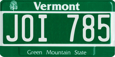VT license plate JOI785