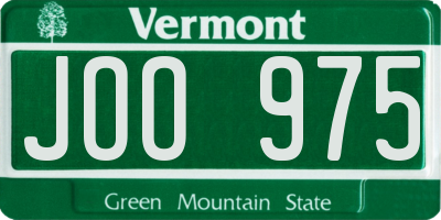 VT license plate JOO975