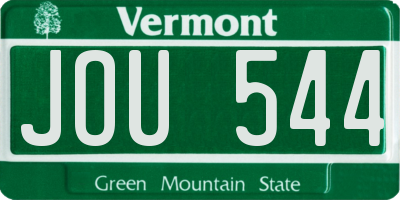 VT license plate JOU544