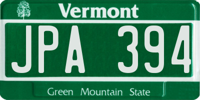 VT license plate JPA394