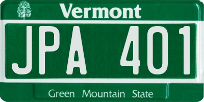 VT license plate JPA401