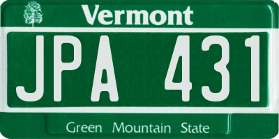 VT license plate JPA431