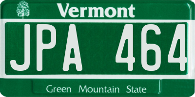VT license plate JPA464