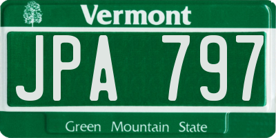 VT license plate JPA797