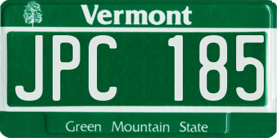 VT license plate JPC185